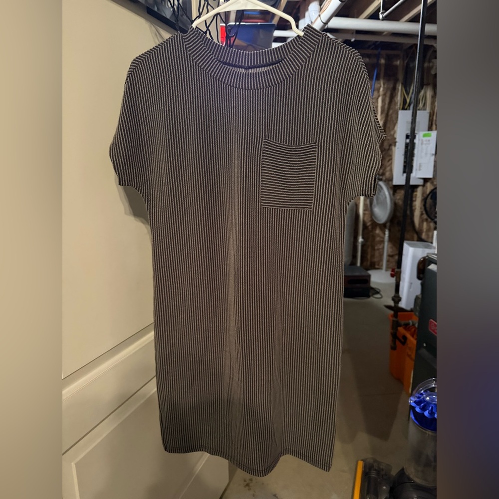 Ribbed Mini tshirt dress